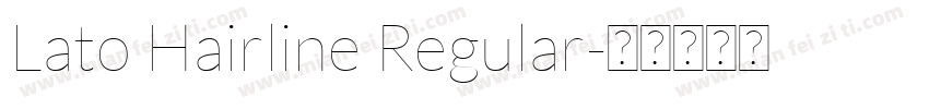 Lato Hairline Regular字体转换